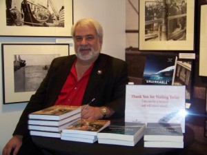 Historian and Titanic author Daniel Allen Butler shown at a book signing in the Titanic Museum in Pigeon Forge, Tennessee. 