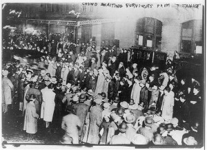 The arrival of the passengers of the Titanic in New York was very different from that of passengers of the sister ship Olympic for the year leading up to April of 1912. This was the scene of the wait for the survivors in New York City. 